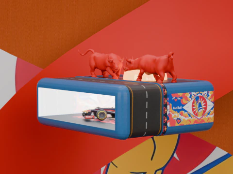 Red Bul F1 Car Display Stand Decor 3D Model