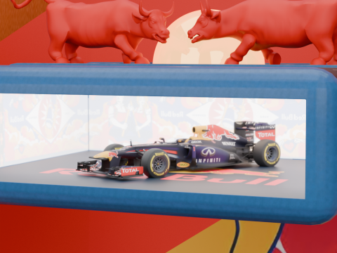 Red Bul F1 Car Display Stand Decor 3D मॉडल