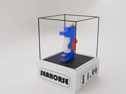 동물 아이소메트릭 복셀 팩 3D 모델