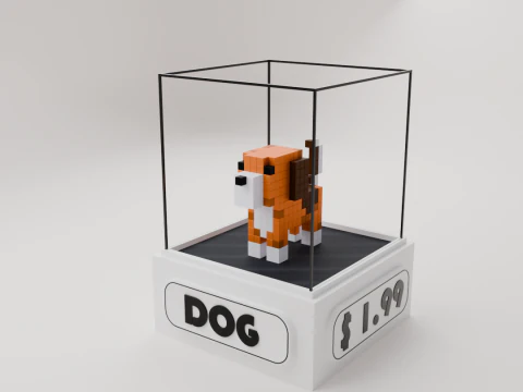 동물 아이소메트릭 복셀 팩 3D 모델