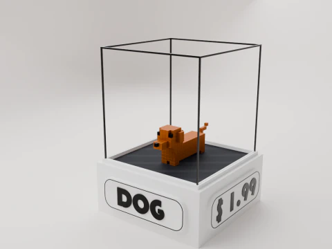 동물 아이소메트릭 복셀 팩 3D 모델