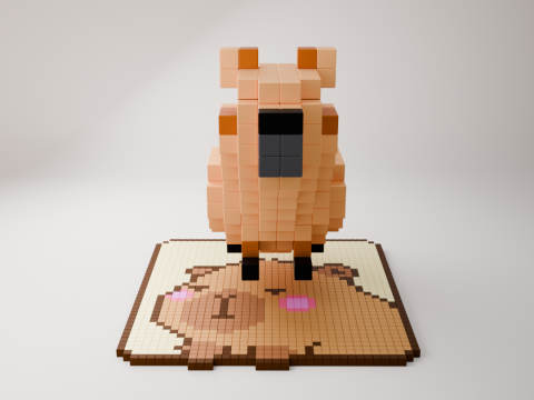 Isometric Voxel Capybara 3D Model