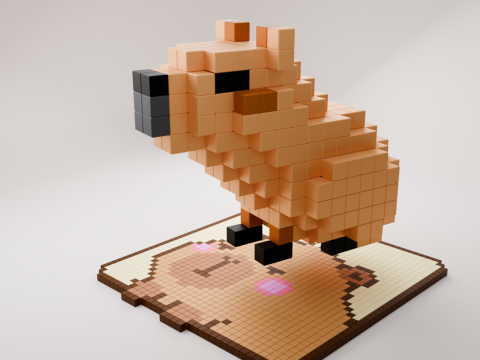 Isometric Voxel Capybara 3D Model