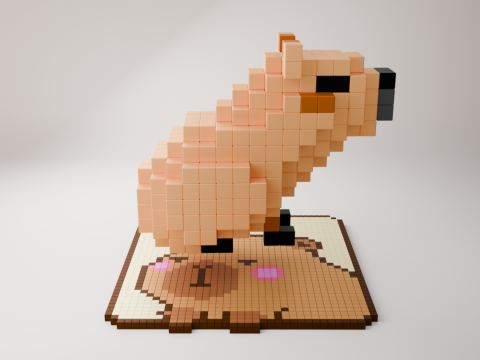 Isometric Voxel Capybara 3D Model