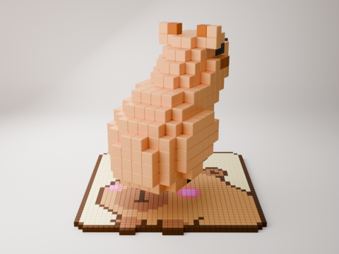 Isometric Voxel Capybara 3D Model