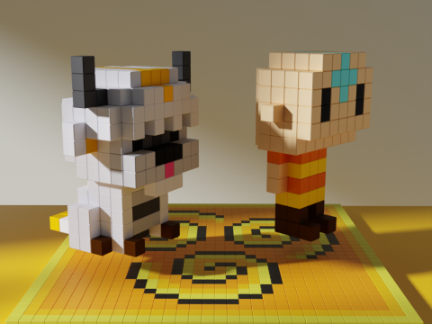 Aang Appa Avatar Voxel Stylized Cubic 3D मॉडल