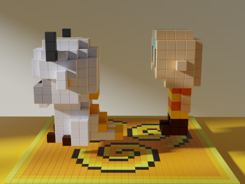 Aang Appa Avatar Voxel Stylized Cubic 3D मॉडल