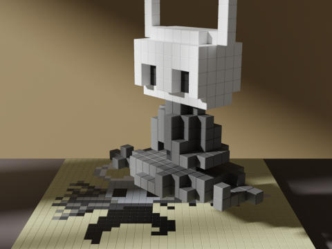 Hollow Knight Voxel Stylized Cubic 3D Model