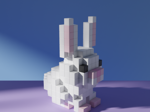 Easter Bunny with Colorful Eggs Voxel Stylized Cubic 3D Модель