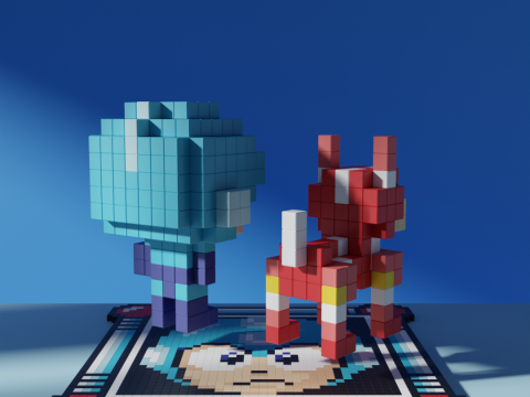 Mega Man Rush Retro Game Voxel Stylized Cubic 3Dモデル