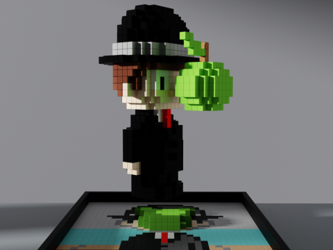 The Son of Man Voxel Stylized Cubic Model 3D
