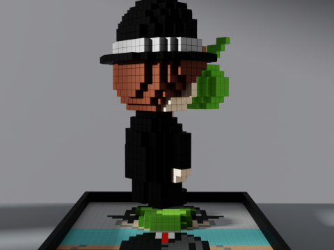 The Son of Man Voxel Stylized Cubic Model 3D