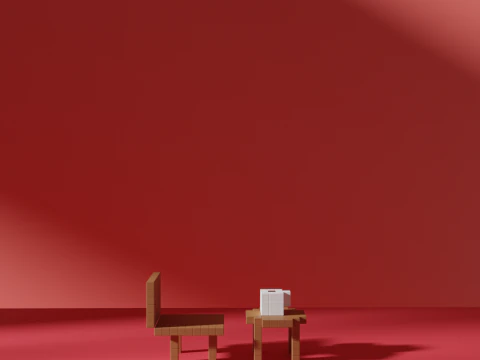 Este &eacute; Fine Dog Meme Voxel estilizado c&uacute;bico Modelo 3D
