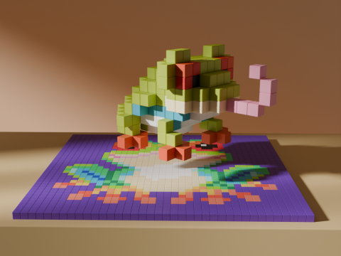 Frog Voxel Stylized Cubic 3D Model