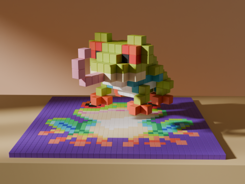 Frog Voxel Stylized Cubic 3D Model