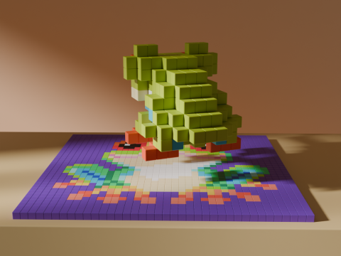 Frog Voxel Stylized Cubic 3D Model