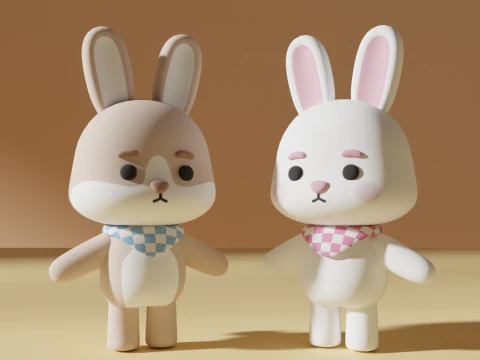 Easter Bunny Model Pack 3D Model
