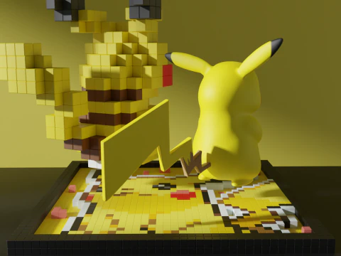 피카츄 포켓몬 3D 모델