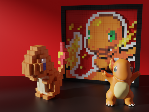 Charmander Pokemon 3D Model