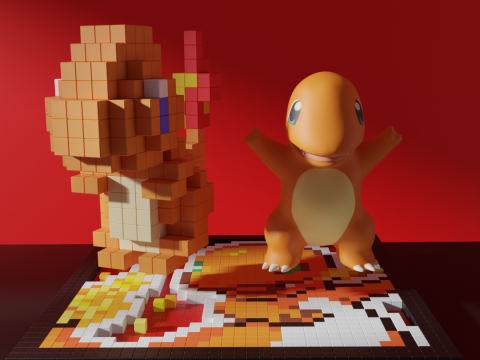 Charmander Pokemon Modello 3D