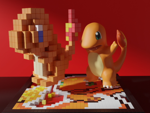 Charmander Pokemon Modello 3D