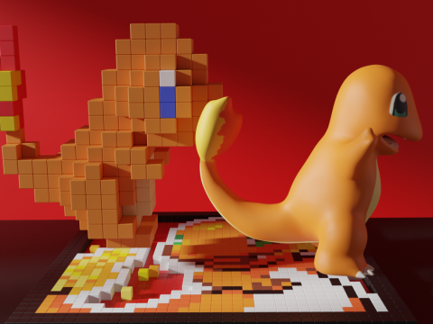 Charmander Pokemon Modello 3D