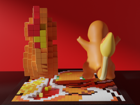 Charmander Pokemon Modello 3D