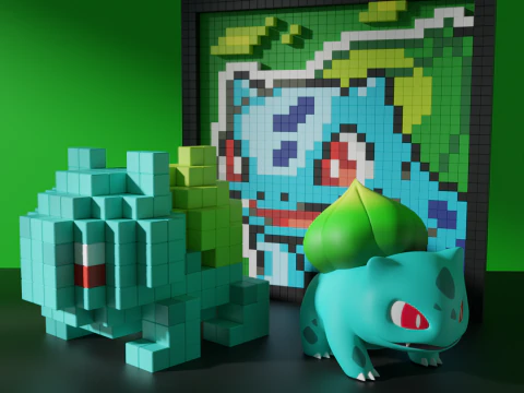 Pok&eacute;mon Bulbasaur Modello 3D