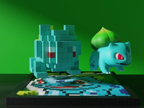 Bulbasaur Pokemon 3D Model