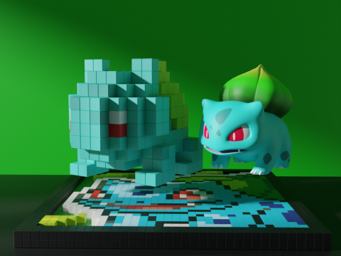 Bulbasaur Pokemon 3D Model