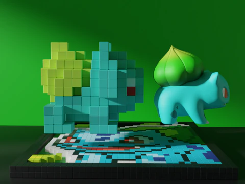 Bulbasaur Pokemon 3D Model