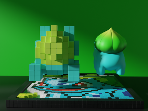 Bulbasaur Pokemon 3D Model