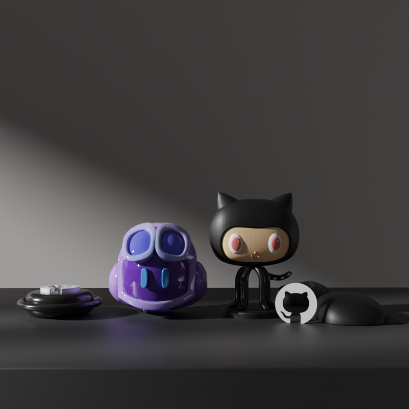GitHub Copilot Logo Models Modelo 3D .c4d .max .obj .3ds .fbx .stl .blend