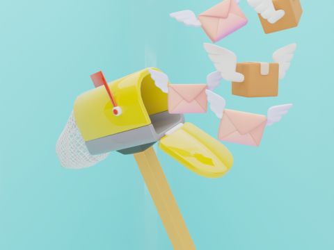 Butterfly Net with Flying Mailbox 3D Model