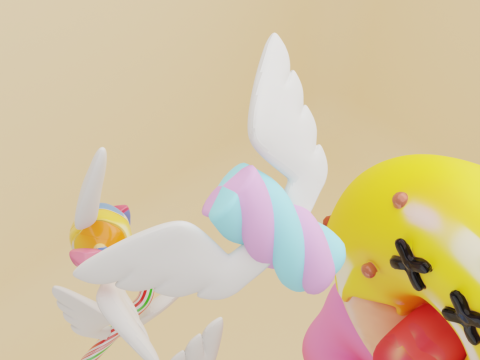 Butterfly net with Donut design Candy Catcher with Wings Model 3D