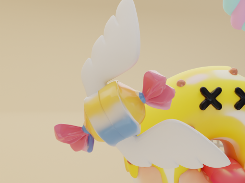 Butterfly net with Donut design Candy Catcher with Wings Model 3D