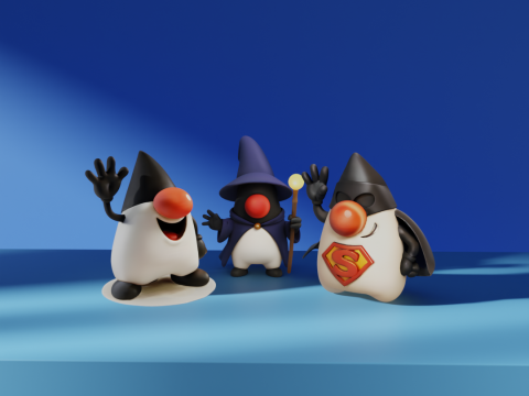 जावा शुभंकर ड्यूक 3D मॉडल