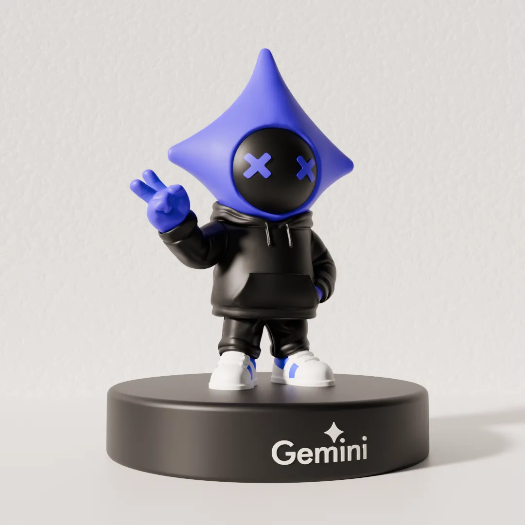 İkizler'den Esinlenen Yapay Zeka Maskotu 3D Model .c4d .max .obj .3ds .fbx .stl .blend 