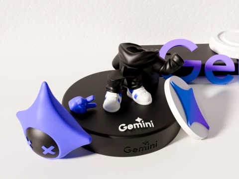 İkizler'den Esinlenen Yapay Zeka Maskotu 3D Model