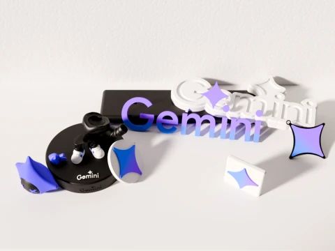 İkizler'den Esinlenen Yapay Zeka Maskotu 3D Model