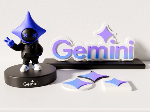 İkizler'den Esinlenen Yapay Zeka Maskotu 3D Model