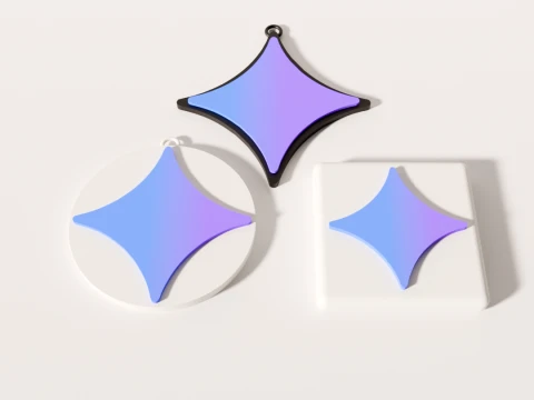İkizler'den Esinlenen Yapay Zeka Maskotu 3D Model