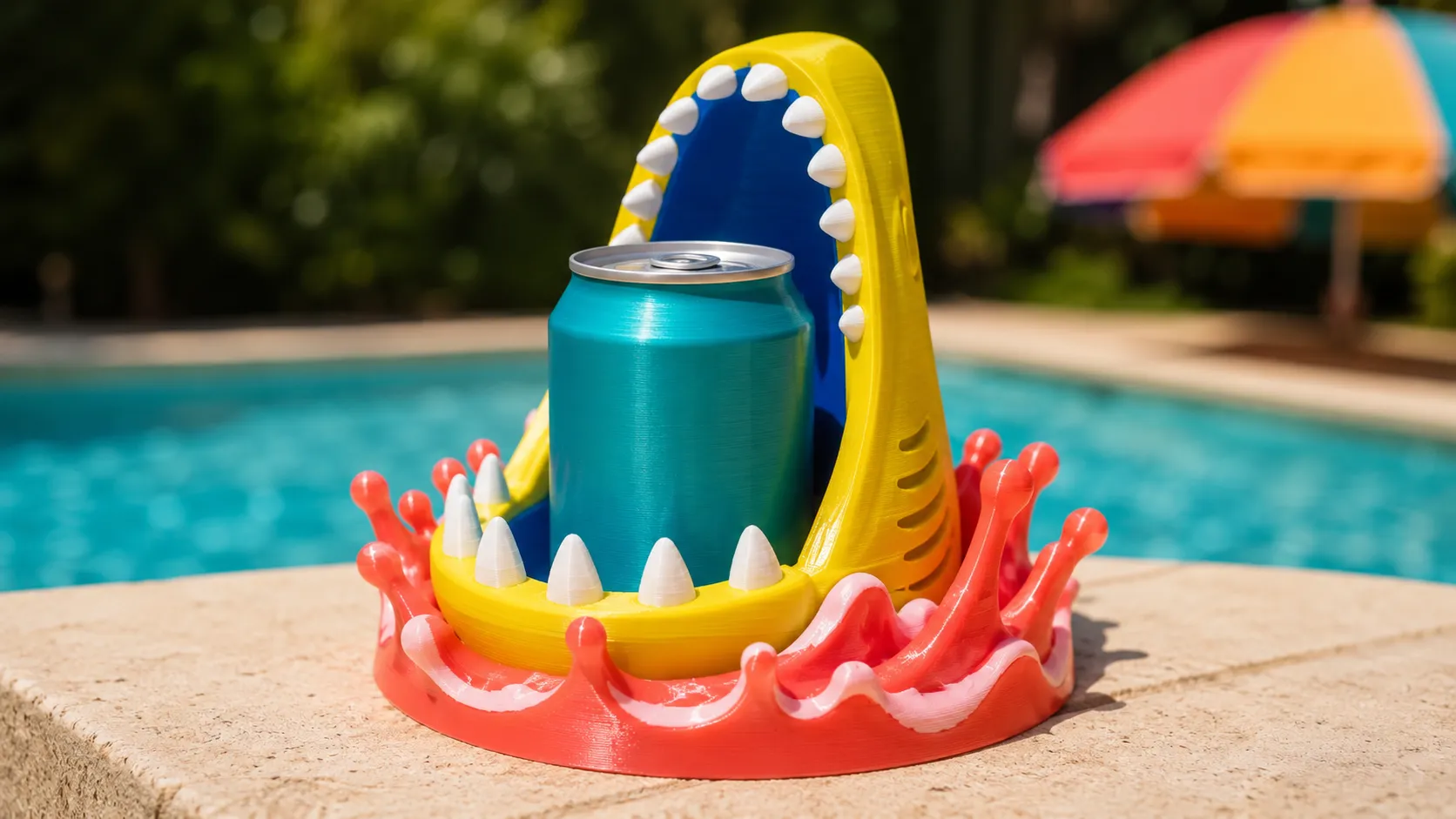 Shark Universal Holder Bottle Desk Organizer 3D Model .c4d .max .obj .3ds .fbx .stl .blend 