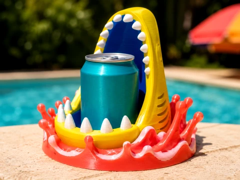 Shark Universal Holder Bottle Desk Organizer 3D Model