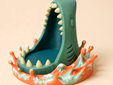 Shark Universal Holder Bottle Desk Organizer 3D Model