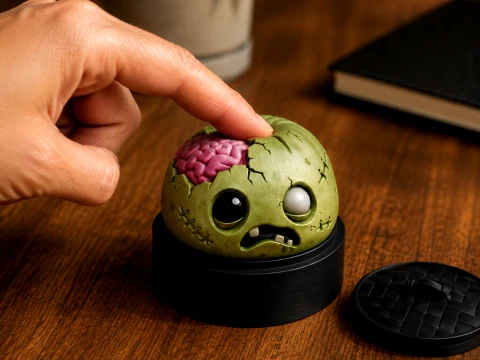 Zombie Dumpling Clicker Halloween Fidget Toy 3D Model