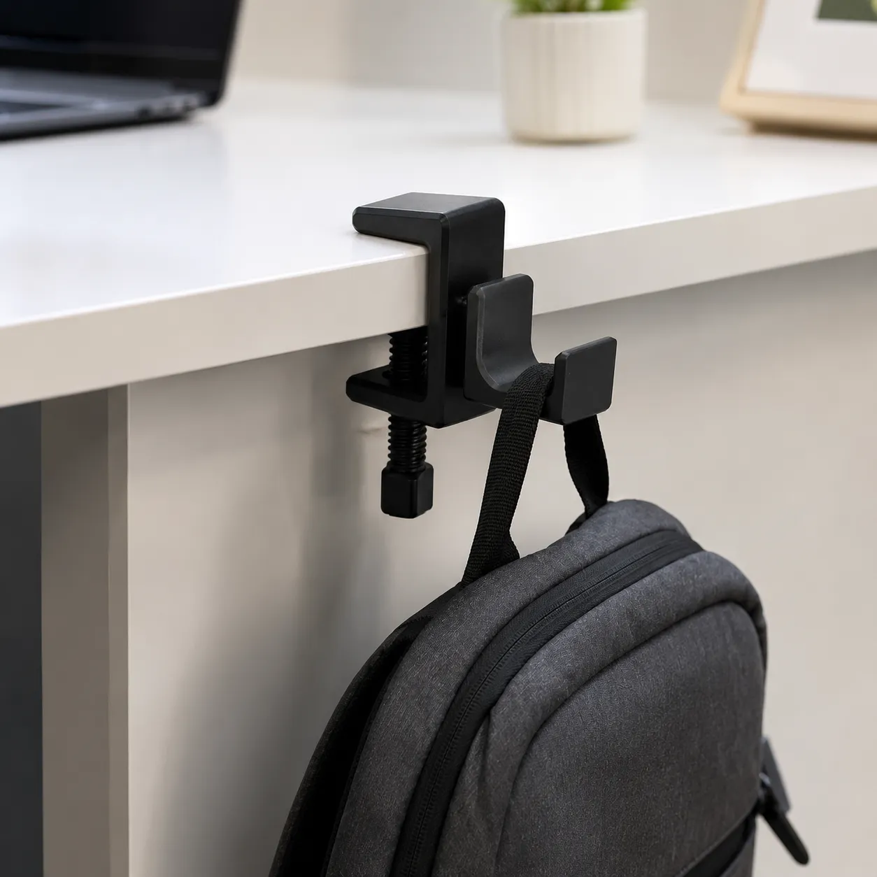 Adjustable Desk Bag Hook 3D Model .c4d .max .obj .3ds .fbx .stl .blend 