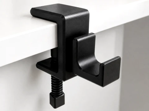 Adjustable Desk Bag Hook 3D Model