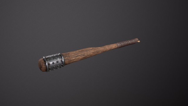 Ancient Mace 3D Model .c4d .max .obj .3ds .fbx .stl .blend 