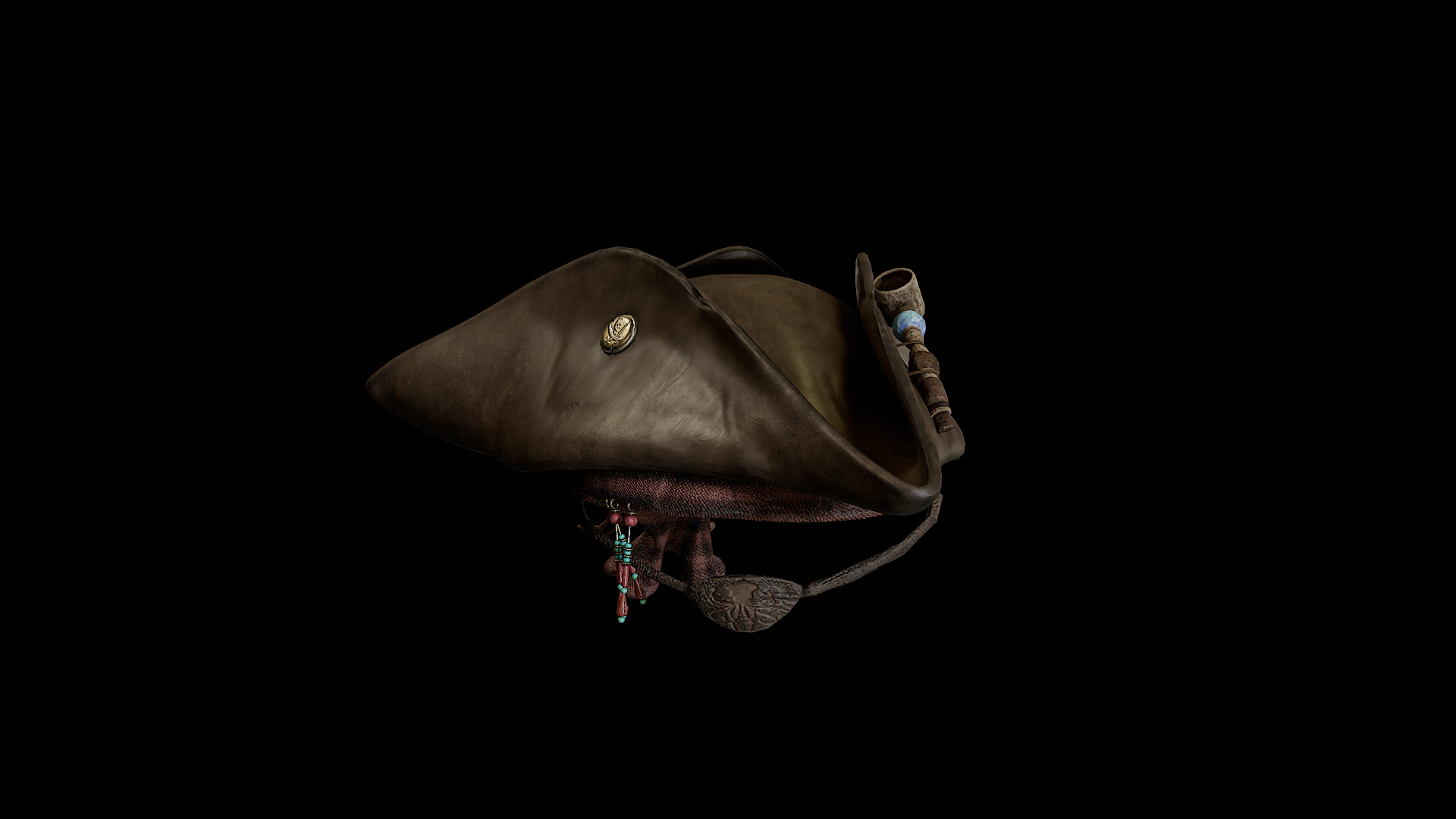 Pirate Hat PBR 3D Model .c4d .max .obj .3ds .fbx .stl .blend 